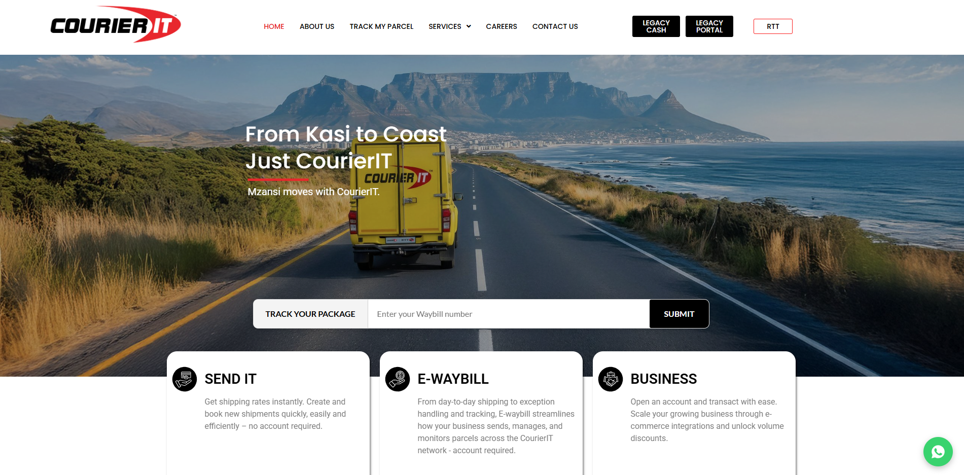 Courier IT website screenshot